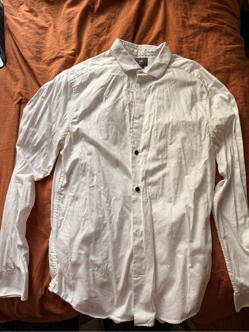 H&M Men's White Button-Up Shirt